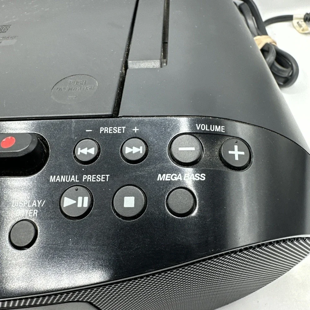 Sony CFD-S50 CD, AM/FM Radio, CD Player, & Cassette Player With Power Cord, READ